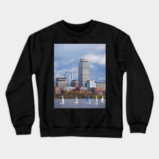 Sailing the Charles River Boston MA Crewneck Sweatshirt